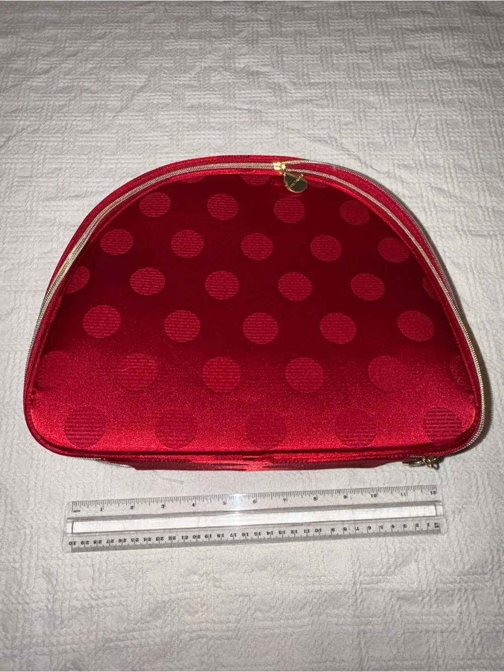 Estee Lauder Red Polka Dot Cosmetic Case Dual-sided